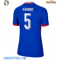 Camisa de time de futebol França Jules Kounde #5 Replicas 1º Equipamento Feminina Europeu 2024 Manga Curta
